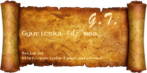 Gyuricska Tímea névjegykártya